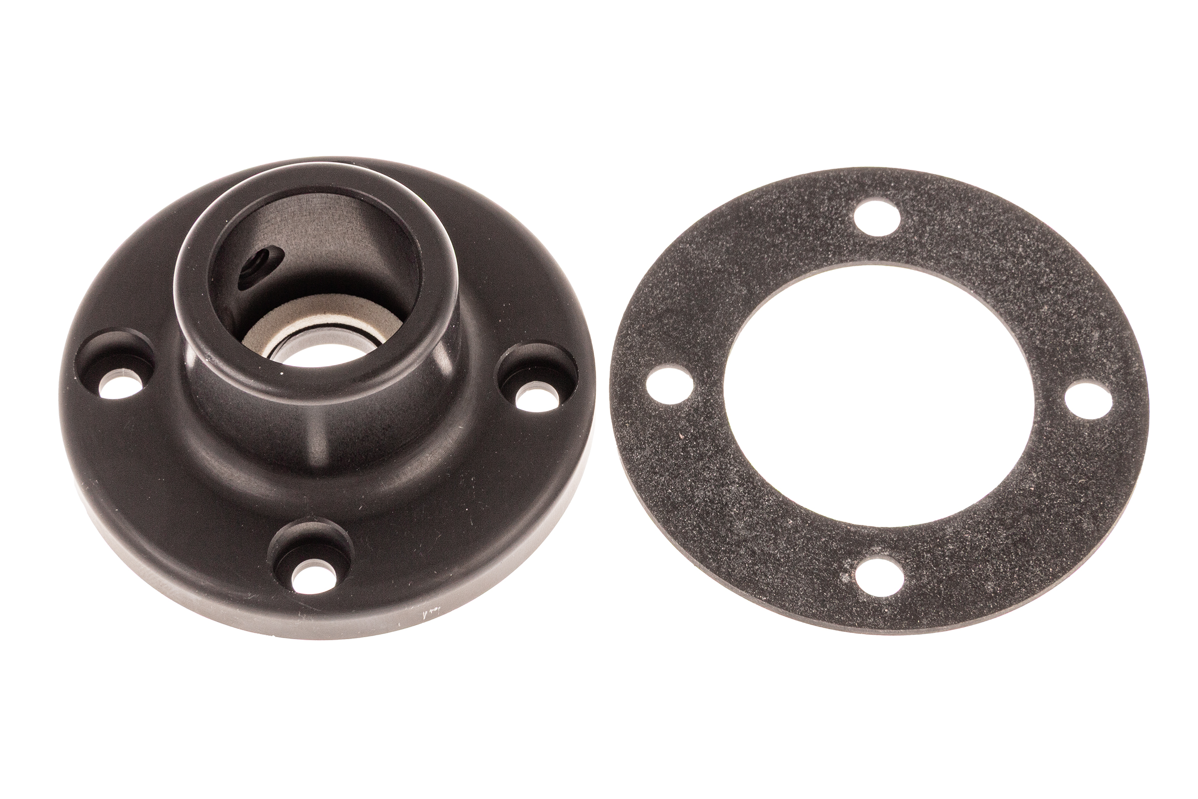 Fuss für Rohr D25mm Metall BK