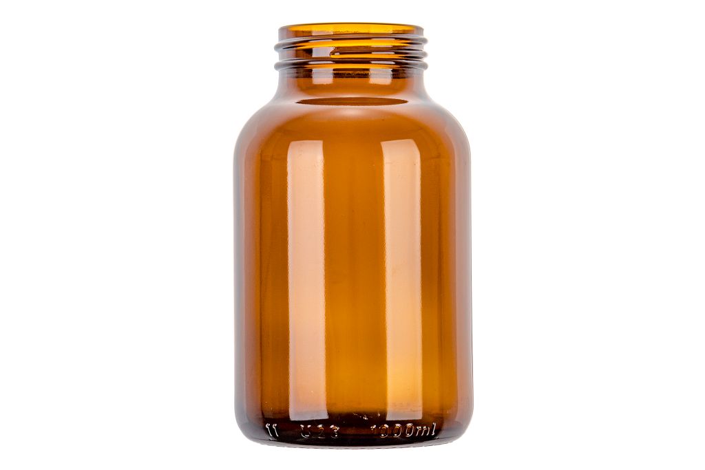 Probenahmeglas, 1000 ml | 68 mm |Weithals | braun