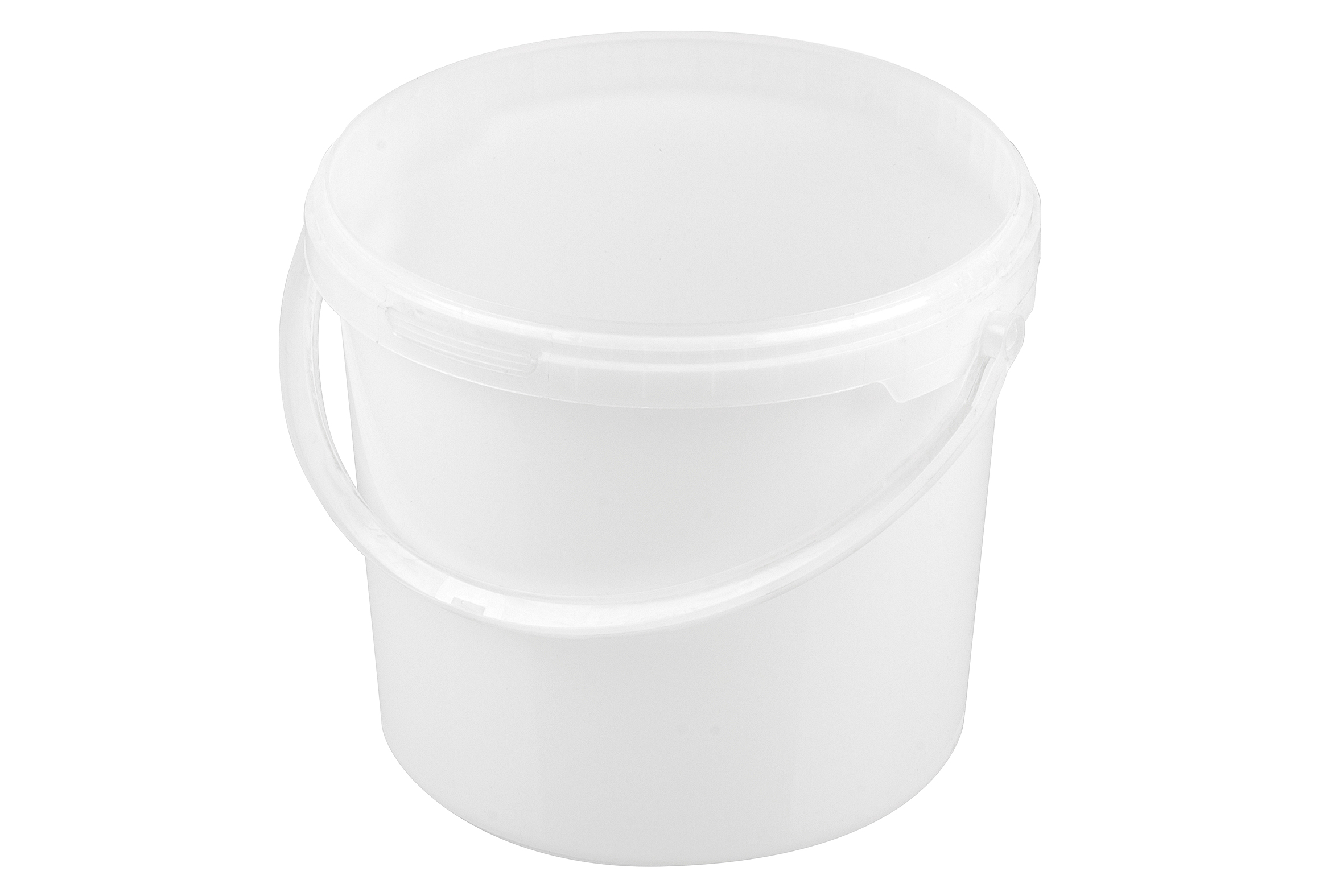Probenahmeeimer m. Kunststoffbügel,   5,6 l | rund | natur